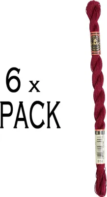 Immagine prodotto di 6x filato perline DMC misura 8, 25 m, 115AR/8-814, PU
