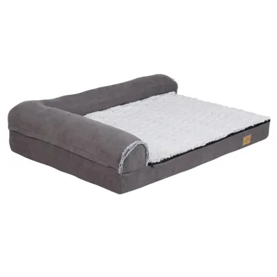 Image de FATIVO Lit orthopédique pour chien 120 x 90 x 28 cm - Housse lavable, amovible, pour chiens et chats, couchage confortable, taille XL