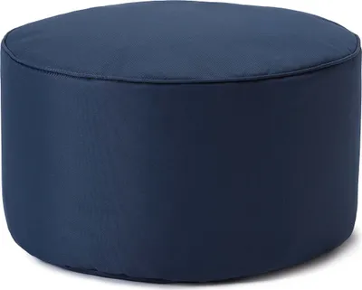 Produktbild von Lumaland Indoor Outdoor Sitzhocker 25 x 45 cm - Runder Sitzpouf, Sitzsack Bodenkissen, Bean Bag Pouf WASSERABWEISEND - Pflegeleicht - Navyblau