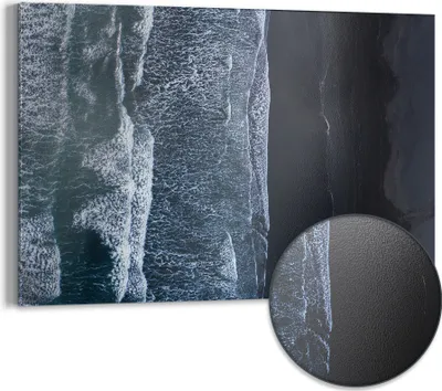 Produktbild von DEQORI Magnettafel Metall 60x40 cm 'Meereskontraste' Whiteboard Pinnwand Magnetboard Büro