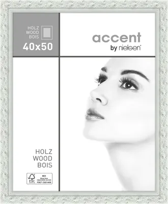 Produktbild von accent by nielsen Holz Bilderrahmen Arabesque, 40x50 cm, Weiß