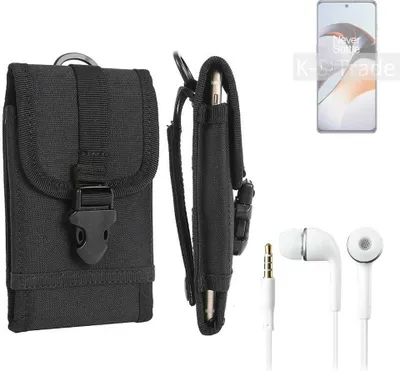 Produktbild von K-S-Trade Holster Schutz Hülle kompatibel mit OnePlus Ace 2 Gürteltasche Handy Hülle Tasche outdoor Seitentasche schwarz 1x + Kopfhörer