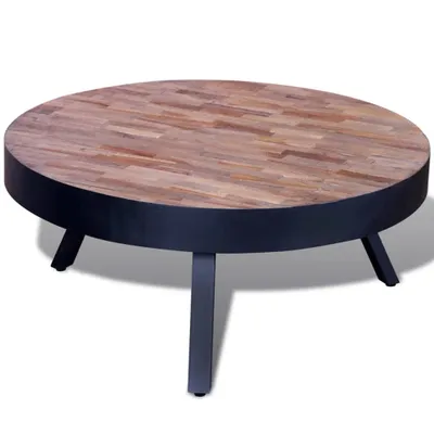 Produktbild von vidaXL Couchtisch Rund Altholz Teak