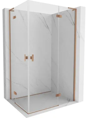 Obrázek produktu pro Mexen Mist-H L Duo sprchový kout otočný pravý 70 x 85 cm, transparentní, kartáčovaná měď - 8A5L-070L-085P-65-00