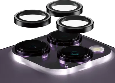 Produktbild von PanzerGlass ® Hoops® Kameraschutz Schwarz iPhone 14 Pro | 14 Pro Max, Apple, Apple - iPhone 14 Pro, Apple - iPhone 14 Pro Max, Trockene Anwendung, Kratzresistent, Schwarz, 1 Stück(e)