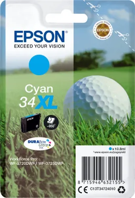 Produktbild von Epson Tintenpatrone cyan DURABrite Ultra Ink 34 XL T 3472
