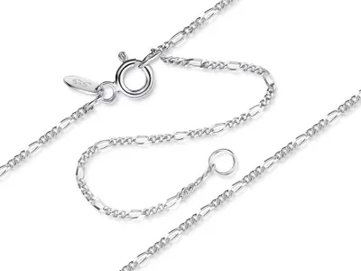 Produktbild von SILBERKETTEN STORE Bauchkette Figaro 1,4mm - 925 Silber, Länge wählbar von 65-110cm - 70cm