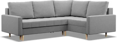 Produktbild von Ecksofa mit Schlaffunktion Elma Rechts, Ottomane, Wendekissen, Grau 223x172cm