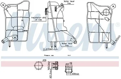 Produktbild von NISSENS Ausgleichsbehälter Kühlmittel für FORD MONDEO III (B5Y) Kühlwasser 996304