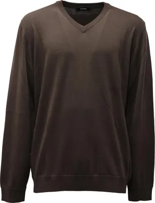 Obrázek produktu pro 2684AF maglione uomo ALPHA STUDIO zelený vlněný svetr s véčkovým výstřihem pánský