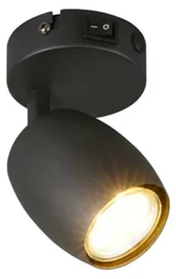 Immagine prodotto di Applique, nero, faretto orientabile, H 14 cm