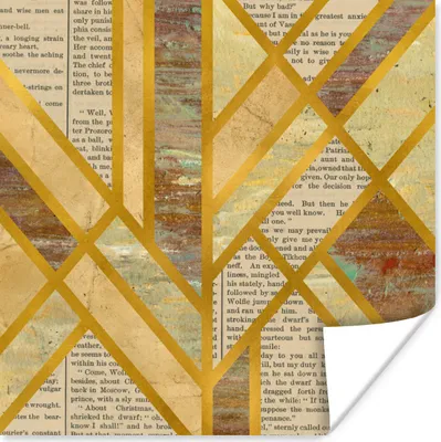 Produktbild von MuchoWow® Poster Vintage - Marmor - Gold 75x75 cm - Wand Dekoration