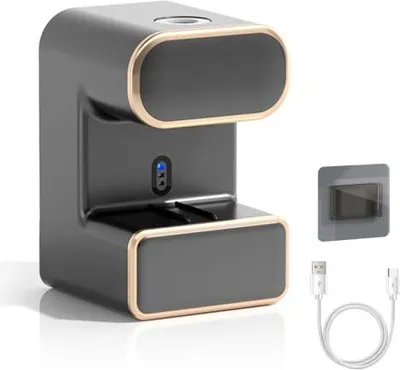 Produktbild von Automatischer Zahnpastaspender, Wandmontierter Elektrischer Zahnpasta Spender, Typ-C Zahnbürstenhalter mit 3 Zahnbürstenschlitzen für Badezimmer