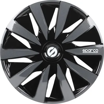 Obrázok produktu pre Kryty kolies Lazio 16 palcov ABS čierna / sivá sada 4
