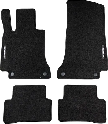 Image de Tapis de sol pour Mercedes-Benz Classe C W205 S205 2014-2021 Velours Noir 4Pcs