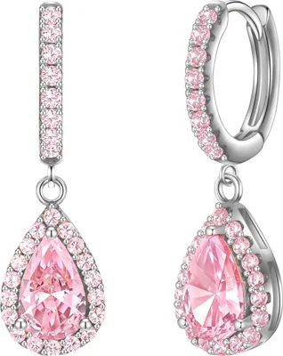 Produktbild von Creolen Sterling Silber Zirkonia pink