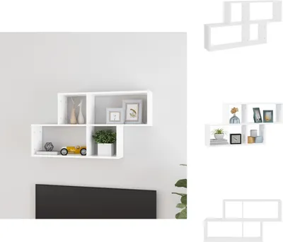 Produktbild von vidaXL Wandregal Weiß 100x18x53 cm Holzwerkstoff -  Wandregale