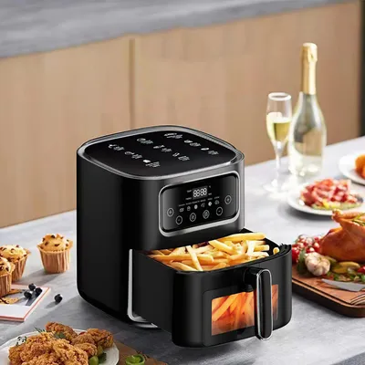 Heißluftfritteuse Airfryer Heißluftfritteuse,2400W Multifunktionale Air Fryer XXL 10L,Heissluftfritteuse,Schnelle Erwärmung,95% weniger Öl
