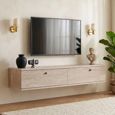 Produktbild von Skye Decor, Hochwertiger TV-Ständer (Elterncode) in Travertin, 140 cm, modern