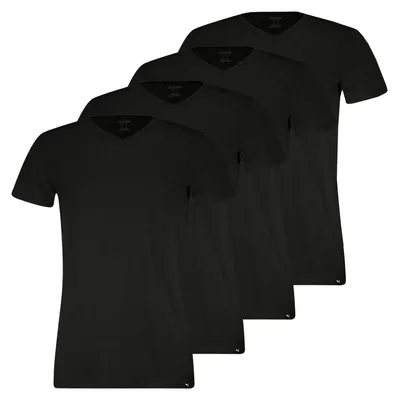 Produktbild von 4er Pack PUMA Herren V-Neck T-Shirts Pure Baumwolle