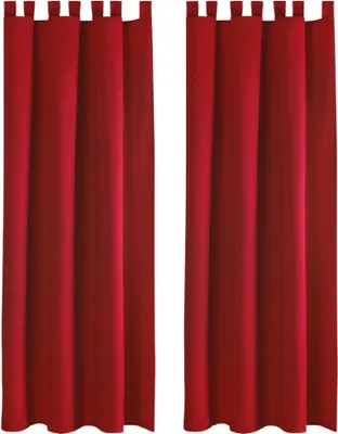 Produktbild von 2x Gardinen mit Schlaufen (Rot), Größe: 140x245cm