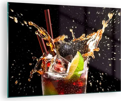 Produktbild von Bilder auf glas - Trinken saft cocktail nachtisch - 70x50cm - Glasbilder - Wandbilder - Kunstdruck - zum Aufhängen bereit - Wanddekoration aus Glas - Glas Bilder - Wandbild auf Glas - GAA70x50-2223