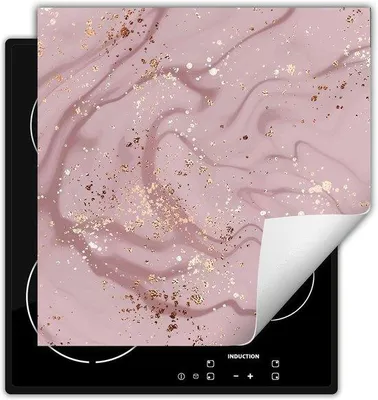 Immagine prodotto di Piastra protettiva per piano cottura a induzione - Piastra di copertura antiscivolo 50x52 cm - Marmo rosa