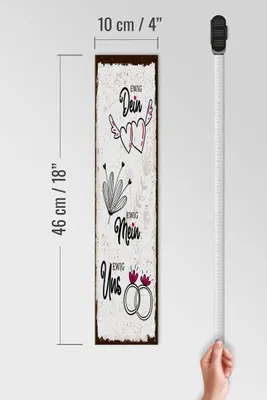 Produktbild von Holzschild  Ewig Dein Ewig uns Eheringe, 46 x 10 cm, Holzschilder Spruch