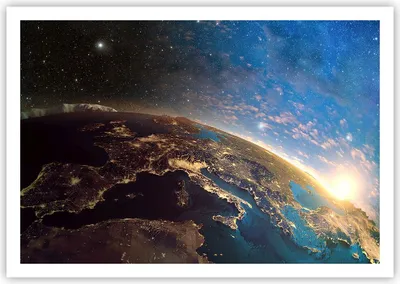 Produktbild von Poster - Poster ohne Rahmen - Kosmos Erde - 100x70 cm - Wand Bild - Wanddeko - Wandbilder - Kunstposter - Wandposter - Bilder - Kunstdruck - Wanddekoration - Wandbild - P2XAA100x70-3809