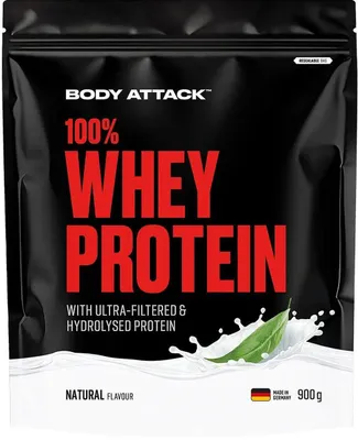 Produktbild von Body Attack 100 % Whey Protein – 900 g Neutral