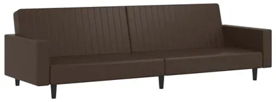 Produktbild von vidaXL Schlafsofa 2-Sitzer Braun Kunstleder