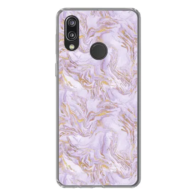 Produktbild von MuchoWow® Handyhülle Schutzhülle Hülle für Huawei P20 Lite (2020) Abstrakt - Marmor - Gold - Muster Silikon Softcase Handy Hülle - Kartenhalter