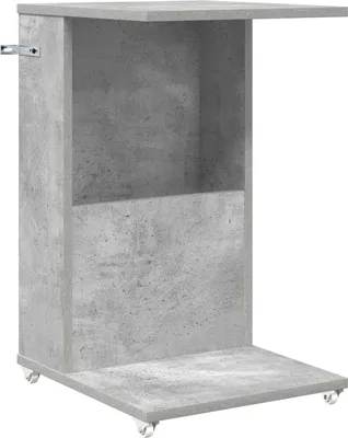 Obrázek produktu pro vidaXL Odkládací stolek s kolečky Betonová šedá 40 x 35 x 60 cm Materiál na bázi dřeva