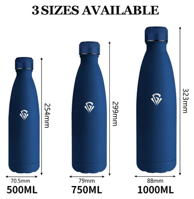 Produktbild von Edelstahl Trinkflasche 500ml, Isolierflasche auslaufsicher, Thermosflasche