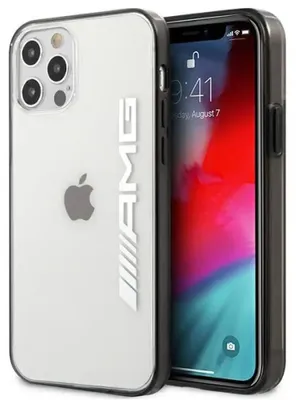 Image de Amg Amhcp12Laeslbk Iphone 12 Pro Maxtransparent Hardcase Metallic Painted