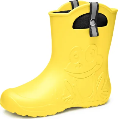 Produktbild von Damen federleichte EVA Gummistiefel Regenschuhe gefüttert LA-CA-FrogWom265 (Gelb, 40/41)