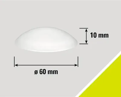 Obrázek produktu pro Dveřní zarážka Ø 60mm, transparentní, 2 ks