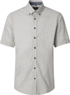 Produktbild von CASAMODA Herren Freizeithemd Button-Down Casual Blau Muster XXL