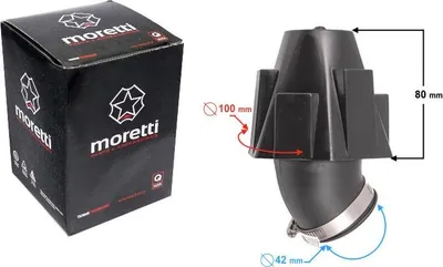 Produktbild von Luftfilter, konisch, eingebaut - abgewinkelt (45°) 42 mm