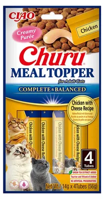 Obrázok produktu pre Churu Cat Meal Topper Chicken with Cheese Recipe 4x14g