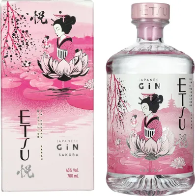 Produktbild von Etsu Japanese SAKURA Gin 43% Vol. 0,7l in Geschenkbox