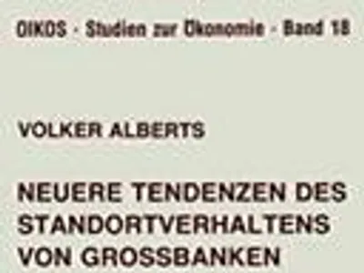 Produktbild von Neuere Tendenzen des Standortverhaltens von Großbanken