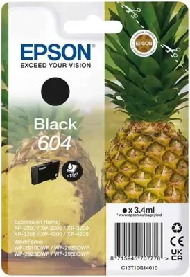 Obrázek produktu pro Inkoust - EPSON - Pineapple 604 - Schwarz - Original - 150 stran