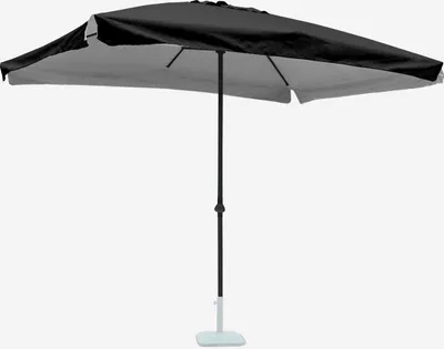 Produktbild von 3x2m rechteckiger Aluminium-Gartenschirm mit Mittelstange Eden Noir