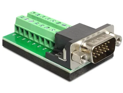 Produktbild von Adapter Terminalblock - D-Sub 15 Pin VGA Stecker