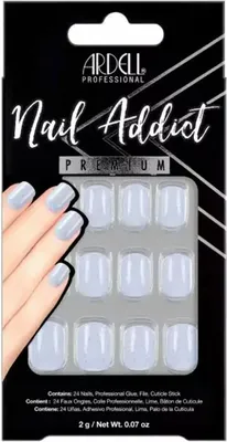 Produktbild von Ardell | 28 Tips - Künstliche Nägel - |Blau, Brokat| - Größe S - Tips - Nagelkleber - Crystal Glitter - Komplettset