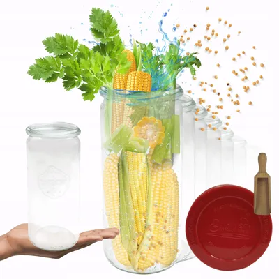 Image de Bocaux Weck Cylinder 1040ml en verre avec couvercle silicone