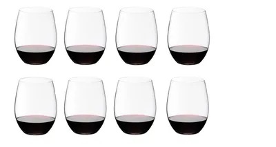 Immagine prodotto di Riedel Vorteilsset 2 x 8 Glas RIEDEL "O" KAUF 8 ZAHL 6 CABERNET/MERLOT 5414/80 und 1 x Riedel Microfaser Poliertuch und 4 EKM Living Trinkhalme aus Edelstahl