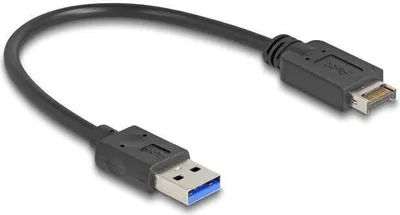 Produktbild von Delock USB 10 Gbps Kabel USB Typ-E Key A 20 Pin Stecker zu USB Typ-A Stecker 30 cm