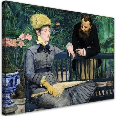 Zdjęcie produktu dla Obraz na płótnie W konserwatorium - Édouard Manet 100x70 Feeby Kolorowy obraz na ścianę gotowy do zawieszenia